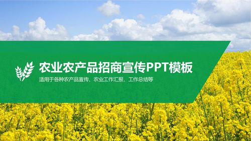 農業招商農產品宣傳ppt模板